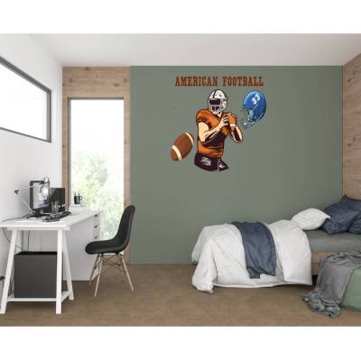 Top Wandtattoo American Football 2 konturgeschnitten in 6 Größen ab 40 cm B x 40 cm H
