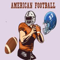 Top Wandtattoo American Football 2 konturgeschnitten in 6 Größen ab 40 cm B x 40 cm H Bild 2