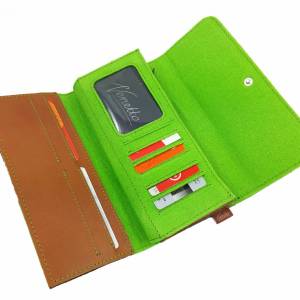 Langes Damen Portemonnaies Geldbörse Geldtasche wallet grün Bild 3