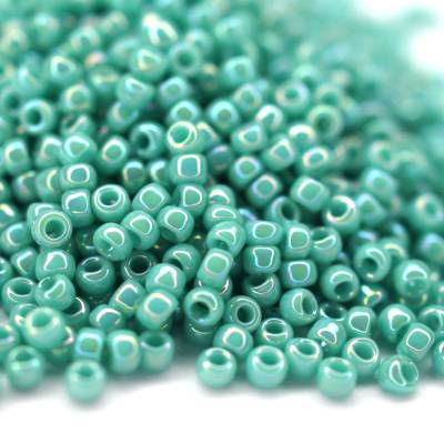 Toho Seed Beads 11/0 Opaque-Rainbow Turquoise