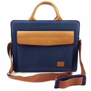Businesstasche Handtasche Aktentasche Laptoptasche Tasche Filztasche Bürotasche blau Bild 1