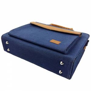 Businesstasche Handtasche Aktentasche Laptoptasche Tasche Filztasche Bürotasche blau Bild 2