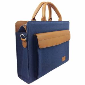 Businesstasche Handtasche Aktentasche Laptoptasche Tasche Filztasche Bürotasche blau Bild 3