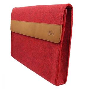 Handtasche Filztasche Aktentasche DIN A4 Business Arbeitstasche Tasche aus Filz, Rot meliert Bild 3