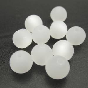 10 POLARIS Perlen 8mm - Weiß Bild 1