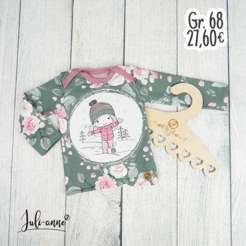 Mädchen Langarm Shirt Oberteil Panel Staghorn Wintermädchen Gr. 68