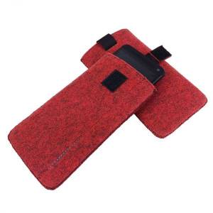 5 - 6,4" Tasche Hülle aus Filz Filztasche Schutzhülle für Huawei Rot Bild 1