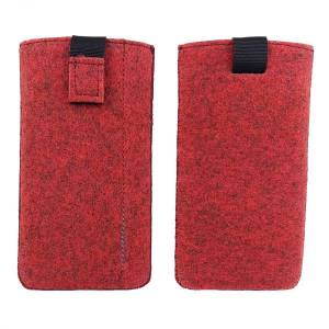 5 - 6,4" Tasche Hülle aus Filz Filztasche Schutzhülle für Huawei Rot Bild 2