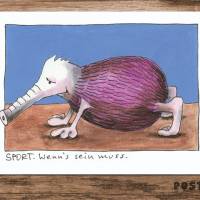 Postkarte "Sport, wenn´s sein muss" Bild 1