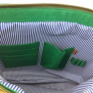 Herrentasche Messenger Bag Schultertasche Umhängetasche Handtasche aus Filz Grün dunkel Bild 4