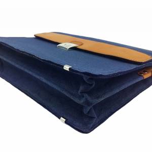 Für 13 " MacBook-Tasche 13.3" Surface Laptop Aktentasche Arbeitstasche Filztasche Businesstasche Handtasche Blau Bild 2