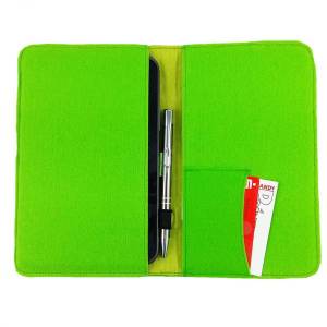 9,1 - 10,1 Zoll Tablethülle Tasche für eBook Hülle aus Filz Grün Bild 2