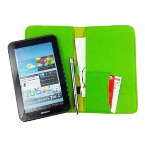 9,1 - 10,1 Zoll Tablethülle Tasche für eBook Hülle aus Filz Grün Bild 4