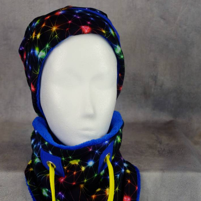 Mütze-Schlupfschal-Set KU 53-54 "Sternennetz"