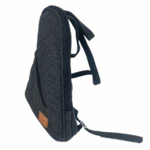 Venetto Mini Rucksack Tasche aus Filz Filzrucksack klein unisex handgemacht schwarz Bild 2