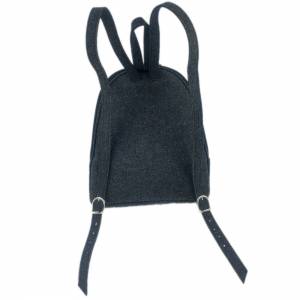 Venetto Mini Rucksack Tasche aus Filz Filzrucksack klein unisex handgemacht schwarz Bild 3