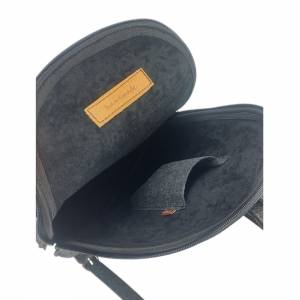 Venetto Mini Rucksack Tasche aus Filz Filzrucksack klein unisex handgemacht schwarz Bild 5