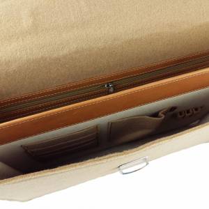 13 " Notebook-MacBook-Tasche Umhängetasche Tasche aus Filz Businesstasche Arbeitstasche Cappuccino Braun Bild 4