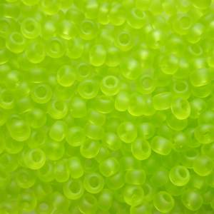 Toho Seed Beads 11/0 Transparent Frosted Lime Green Bild 2