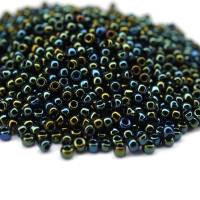 Toho Seed Beads 11/0 Metallic Iris Green/Brown Bild 7
