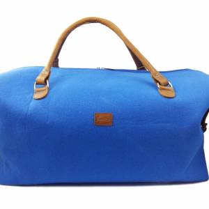 Handgepäck Tasche Reisetasche Weekender Reisegepäck-Tasche Umhängetasche Henkeltasche Blau Bild 2