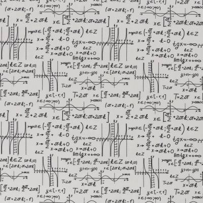 Baumwollstoff Popeline Swafing Kim  Formeln auf Weiß Oeko-Tex Standard 100 (1m/ 9,-€)