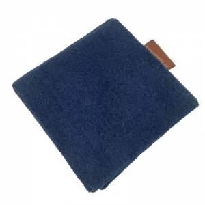 Faltbar Mini Portemonnaie Geldbörse Geldtasche wallet Kinder-Börse handgemacht aus Filz blau Bild 5