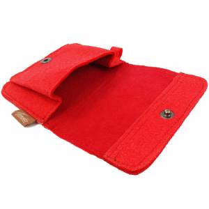 Mini Kinder-Portemonnaie Geldbörse Tasche Filz rot Bild 4