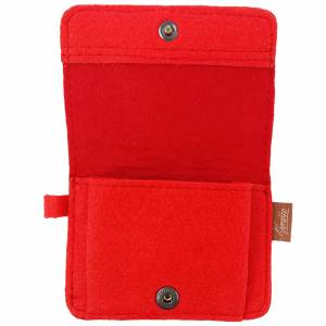 Mini Kinder-Portemonnaie Geldbörse Tasche Filz rot Bild 5