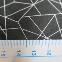 Baumwolle Baumwollstoff Popeline Dreiecke Geometrie schwarz Oeko-Tex Standard 100 (1m/ 9,-€) Bild 3