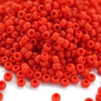 Toho Seed Beads 11/0 Opaque-Frosted Pepper Red Bild 1