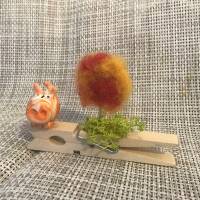 Schwein, Glücksschwein auf einer Holzwäscheklammer, Glubbal, Bild 8