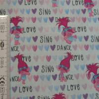 12,90 EUR/m Stoff Baumwolle Trolls / Dance, Sing, Love / pink, türkis / Kinderstoff, Lizenzstoff Bild 10