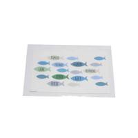 Wachsdekor Fische blau 80 x 60 mm Bild 2