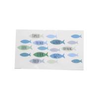 Wachsdekor Fische blau 80 x 60 mm Bild 4