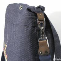 Schultertasche „Yello Bag“ aus Baumwolle, blau Bild 4