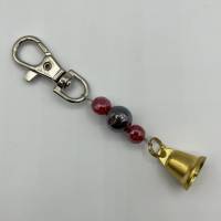 Glasperlen Schlüsselanhänger mit Glöckchen – Schicker Begleiter für Schlüssel, Taschen und Rucksäcke Bild 7