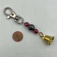 Glasperlen Schlüsselanhänger mit Glöckchen – Schicker Begleiter für Schlüssel, Taschen und Rucksäcke Bild 8