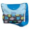 Kindertasche mit Namen Monster blau zum umhängen  - Personaliesierte Kindergartentasche Umhängetasche für Kinder Bild 1