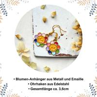 bunte Blumen Ohrringe Happy Flower • Ohrhänger | Ohrschmuck Bild 2