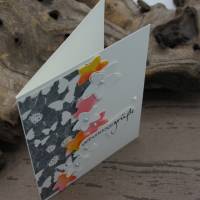 Handgefertigte Geburtstagskarte, Glückwunschkarte zum Geburtstag mit zarten Blüten Bild 4