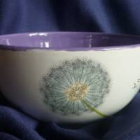 1 Müslischale Pusteblume passend zu den großen Tassen innen lila Bild 1