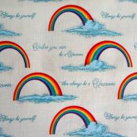BW Riley Blake "Unicorns & Rainbows" creme Bild 1