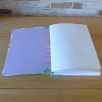 Notizbuch A5 - Rose Punkte rosa grün // Tagebuch // Skizzenbuch // Diary // Geschenk // Erinnerungen // blanko Bild 4