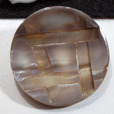 Großer Vintage Perlmuttknopf 44mm braun grau, Knöpfe Perlmutt, alte Knöpfe, Statement, Trödel Dings da