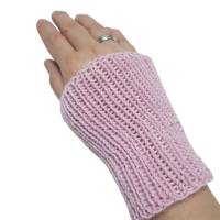 Pulswärmer 100 % Merino-Wolle handgestrickt rosa oder Wunschfarbe - Damen - Einheitsgröße - Modell 5 Bild 1