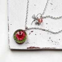 Blüte der Libelle • mehrreihige Halskette | Kette silber | Blütenschmuck | Geschenkidee Frau | Freundin | Schwester | Ma Bild 1