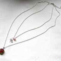 Blüte der Libelle • mehrreihige Halskette | Kette silber | Blütenschmuck | Geschenkidee Frau | Freundin | Schwester | Ma Bild 3