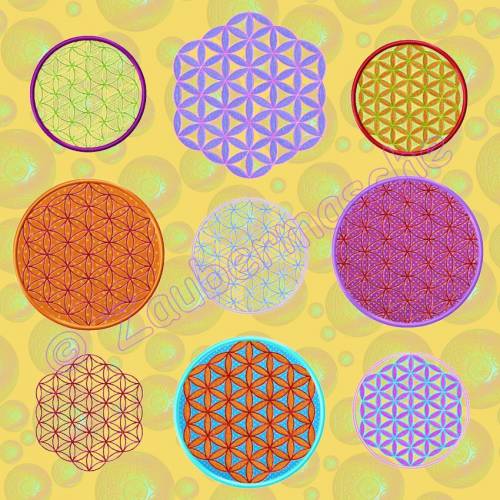 Blume des Lebens Stickdatei Serie für den 13x18-Rahmen