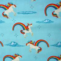 BW Riley Blake "Unicorns & Rainbows" hellblau Bild 1